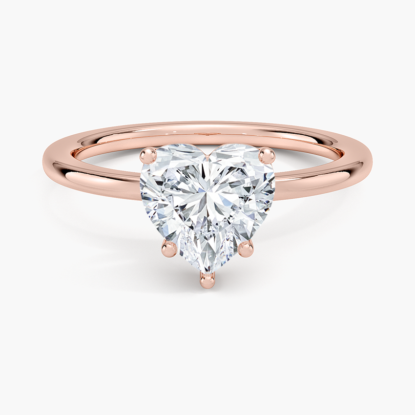 Perfect Fit 1.4mm Solitaire Ring - Heart Center Stone