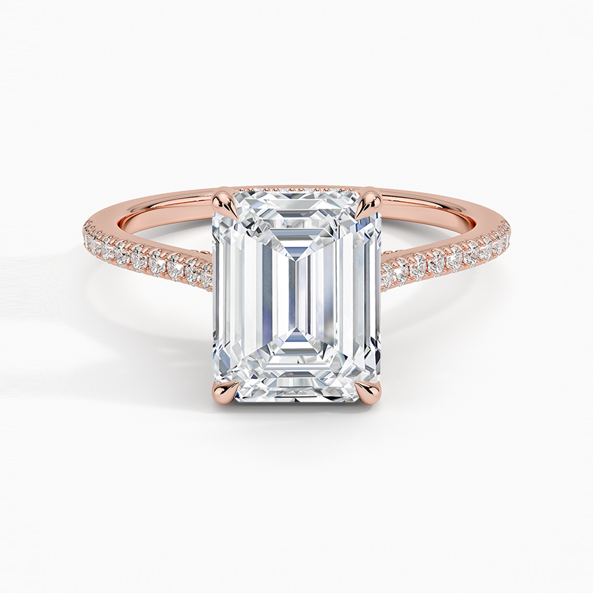 Luxe Dawn Diamond Ring - Emerald Cut Center Stone