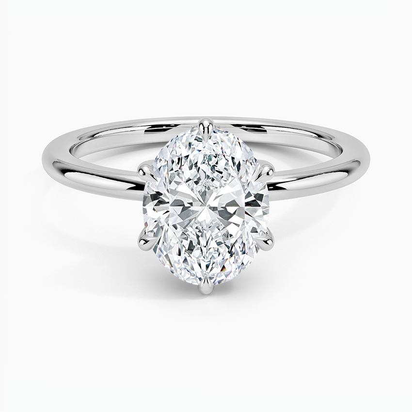 Fairmined 1.5mm Six-Prong Solitaire Ring - Oval Center Stone