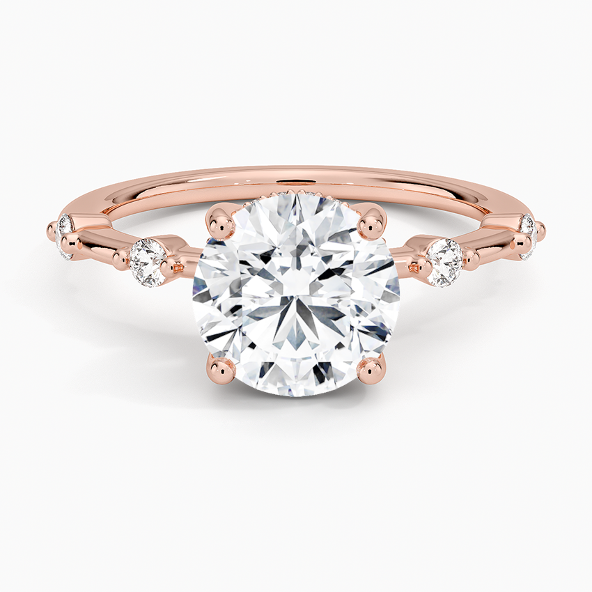 Aimee Hidden Halo Diamond Ring - Round Center Stone
