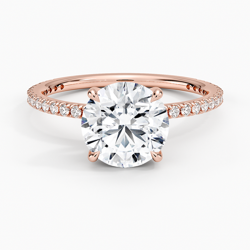 Perfect Fit Three-Quarter Diamond Ring (1/4 ct. tw.) - Round Center Stone