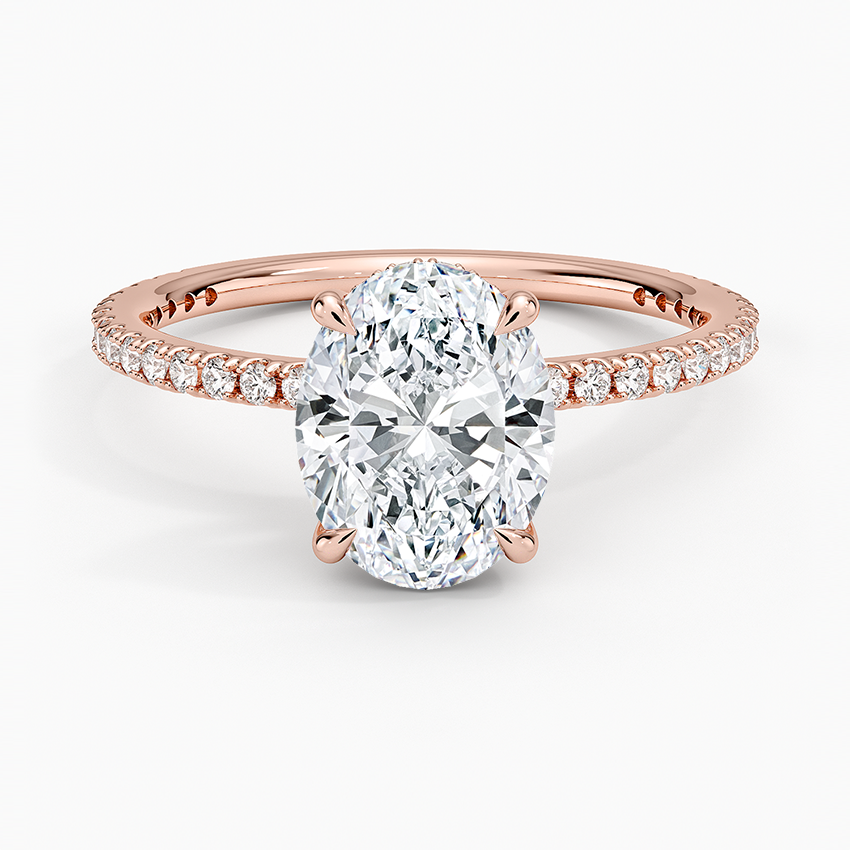 Perfect Fit Three-Quarter Diamond Ring (1/4 ct. tw.) - Oval Center Stone