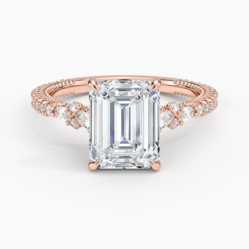 Primrose Diamond Ring - Emerald Cut Center Stone