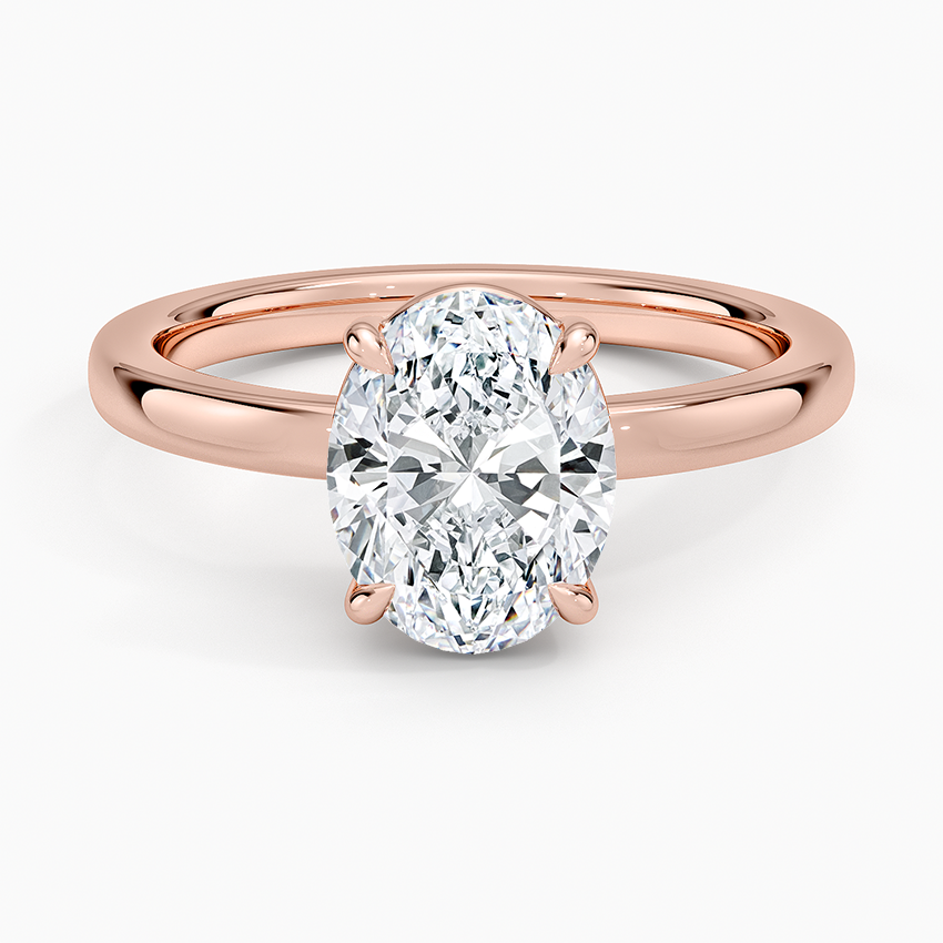 Dara Low-Profile Solitaire Ring - Oval Center Stone