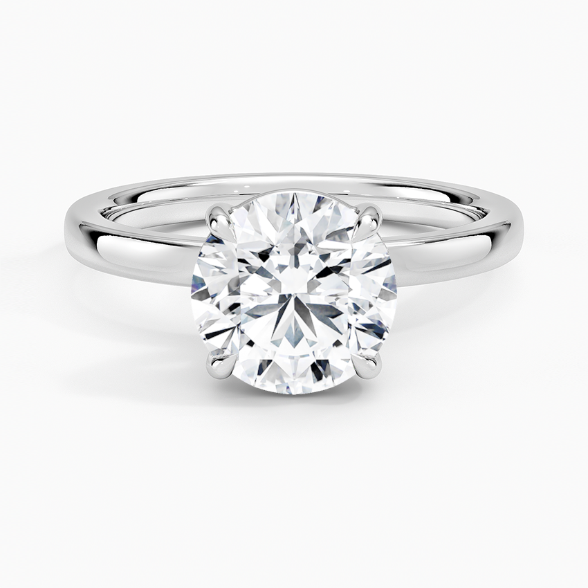 Fairmined Perfect Fit Solitaire 2mm Ring - Round Center Stone