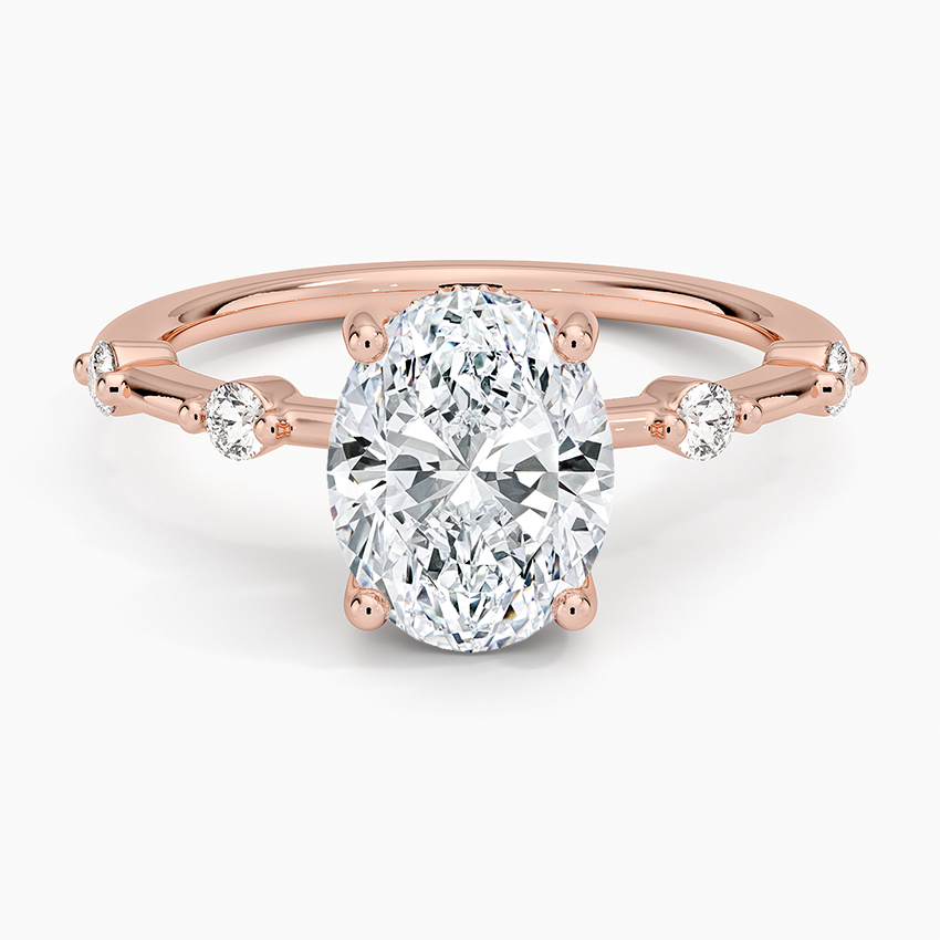 Aimee Hidden Halo Diamond Ring - Oval Center Stone