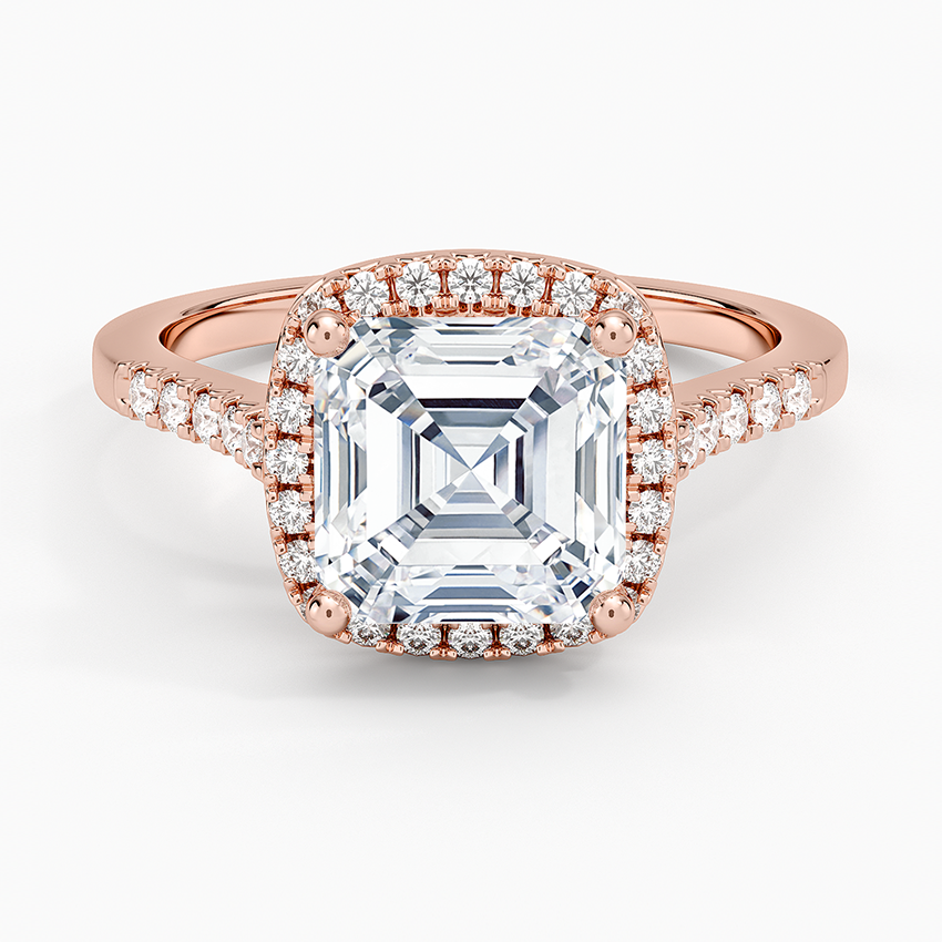 Odessa Halo Diamond Ring (1/5 ct. tw.) - Asscher Cut Center Stone