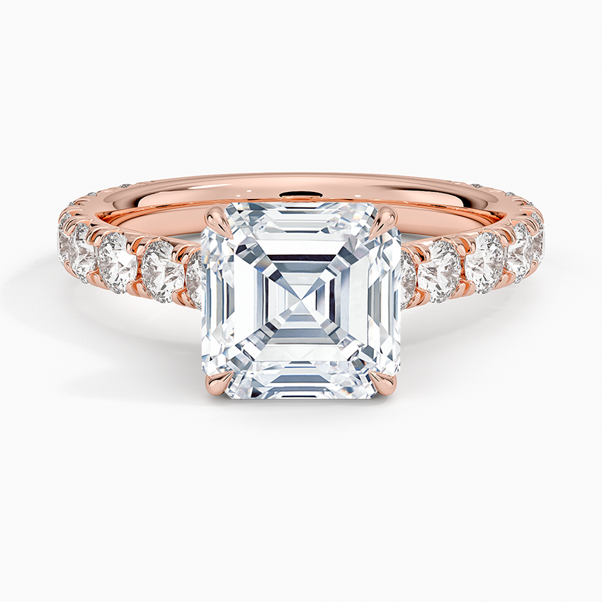Anthology Three-Quarter Coverage Diamond Ring (7/8 ct. tw.) - Asscher Cut Center Stone