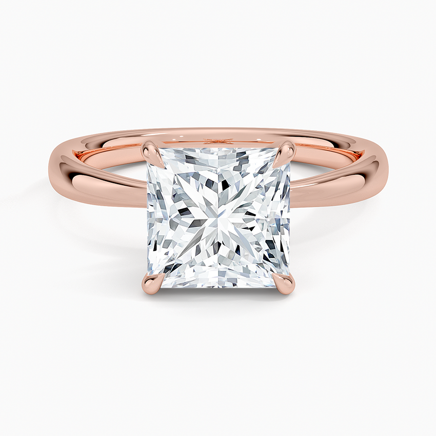 Freesia 2.7mm Solitaire Ring - Princess Cut Center Stone
