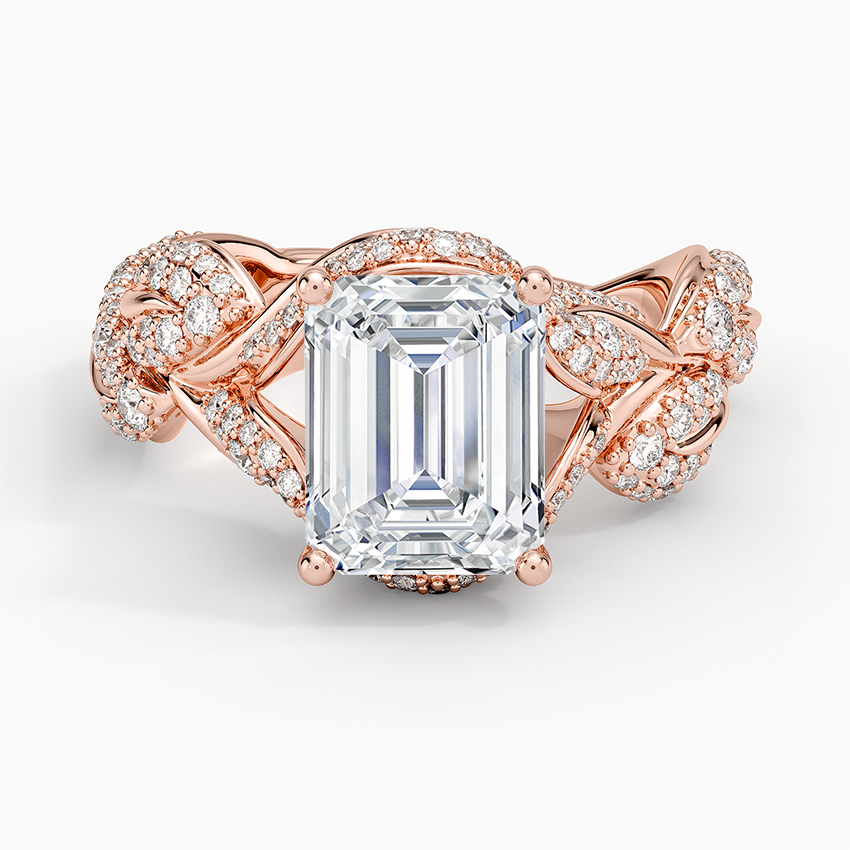 Olivia Diamond Ring (1 ct. tw.) - Emerald Cut Center Stone