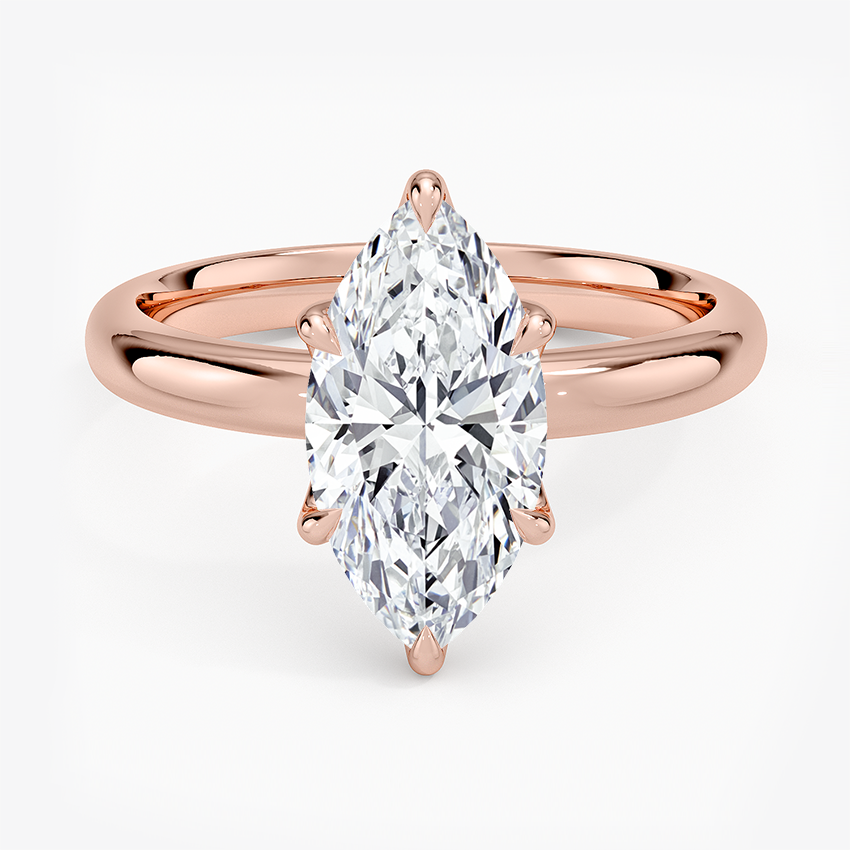 Esme 2.5mm Solitaire Ring - Marquise Center Stone