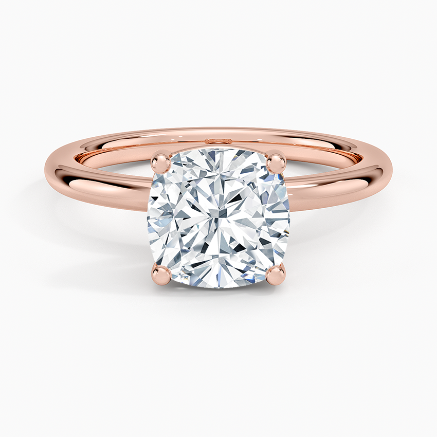 Sydney Perfect Fit 2mm Solitaire Ring - Cushion Cut Center Stone