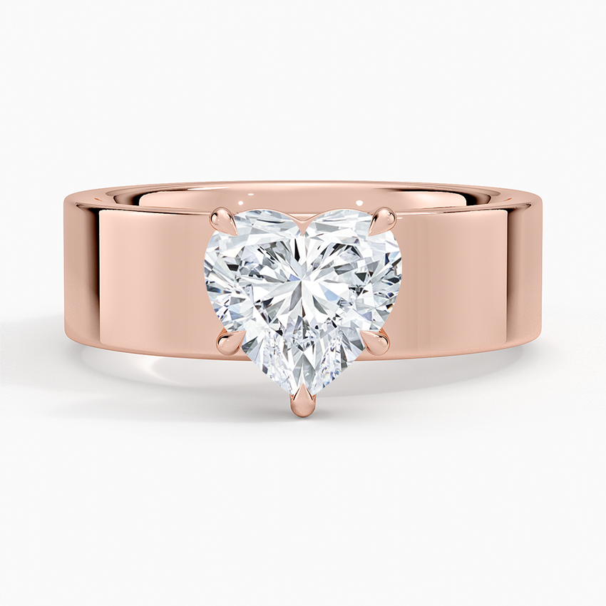 Peyton 6mm Solitaire Ring - Heart Center Stone