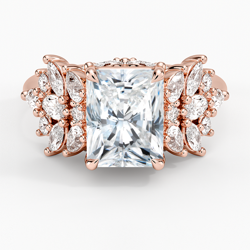 Grand Nadia Diamond Ring - Radiant Cut Center Stone