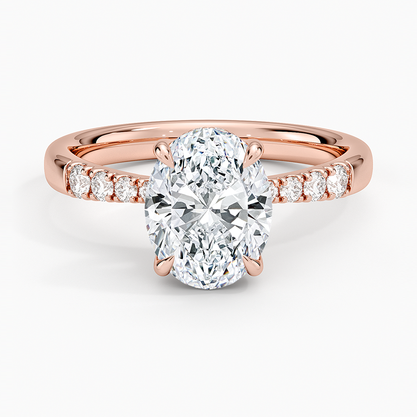 Bella Hidden Halo Diamond Ring (1/5 ct. tw.) - Oval Center Stone