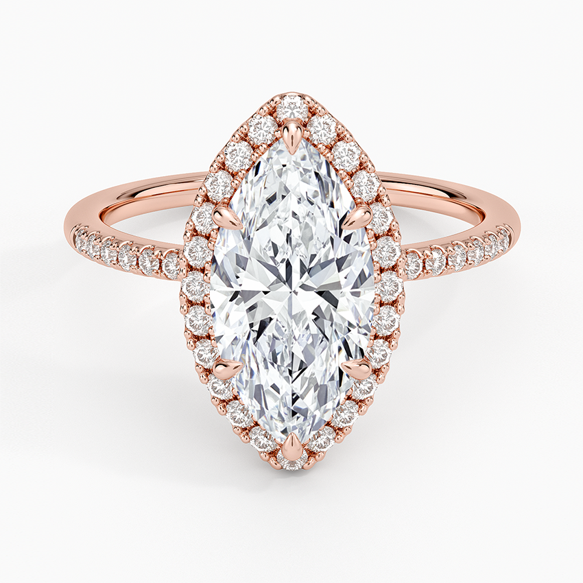 Cambria Halo Diamond Ring - Marquise Center Stone
