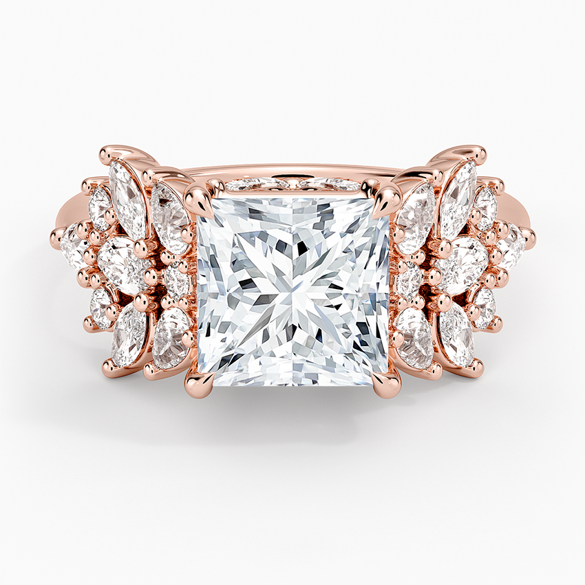 Grand Nadia Diamond Ring - Princess Cut Center Stone