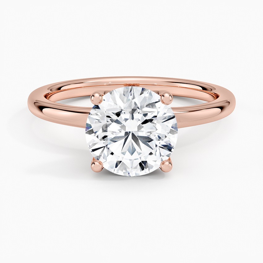 Fleur Solitaire Ring - Round Center Stone