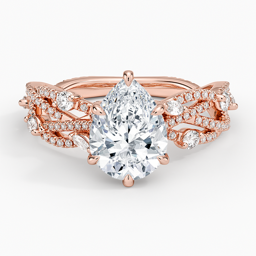 Grand Secret Garden Diamond Ring - Pear Center Stone