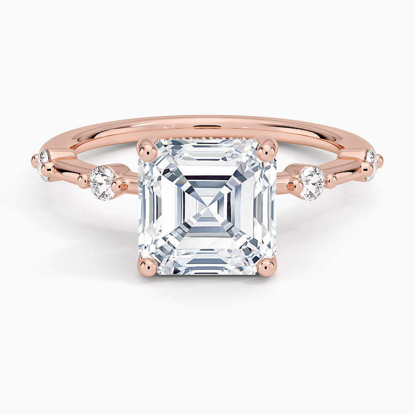 Aimee Hidden Halo Diamond Ring - Asscher Cut Center Stone
