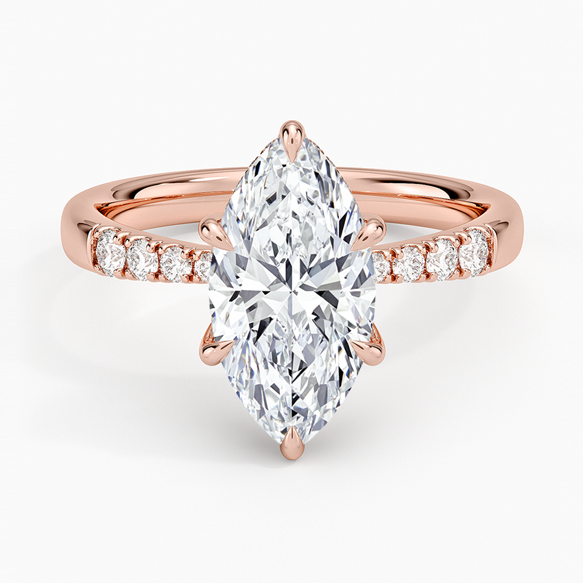 Bella Hidden Halo Diamond Ring (1/5 ct. tw.) - Marquise Center Stone