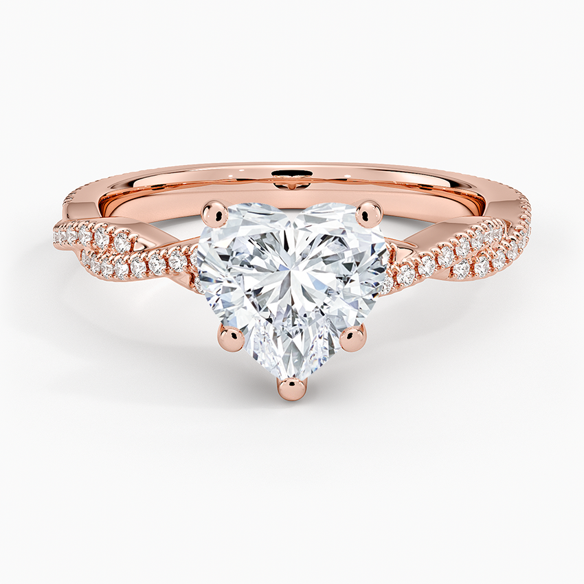 Petite Luxe Twisted Vine Diamond Ring (1/4 ct. tw.) - Heart Center Stone