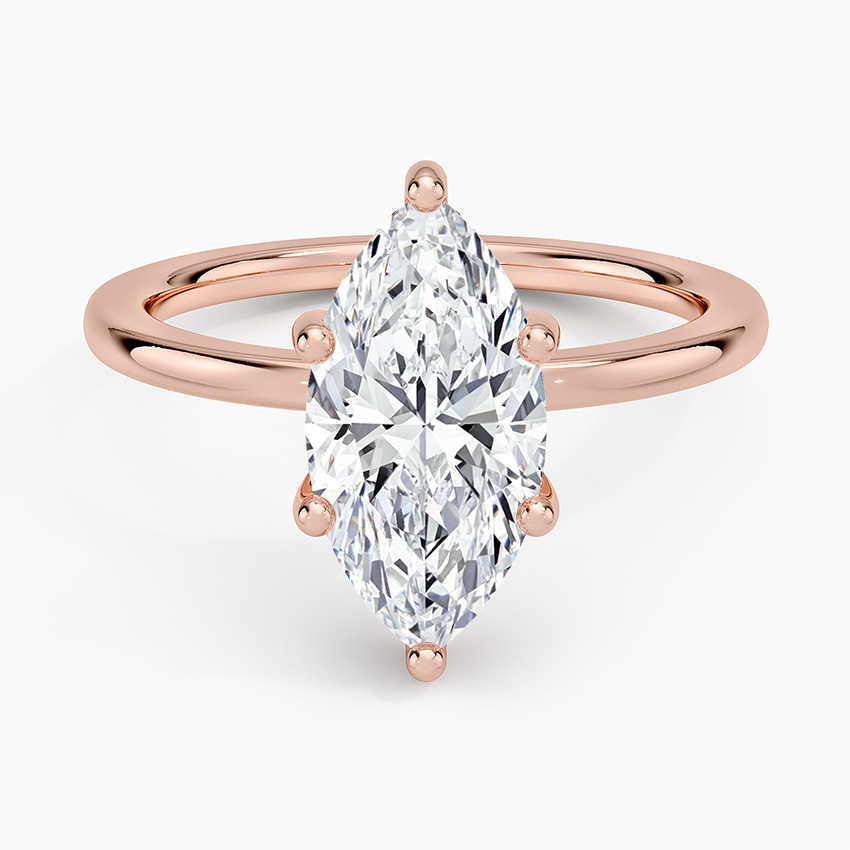 Sydney Perfect Fit Hidden Halo Six-Prong Diamond Ring - Marquise Center Stone