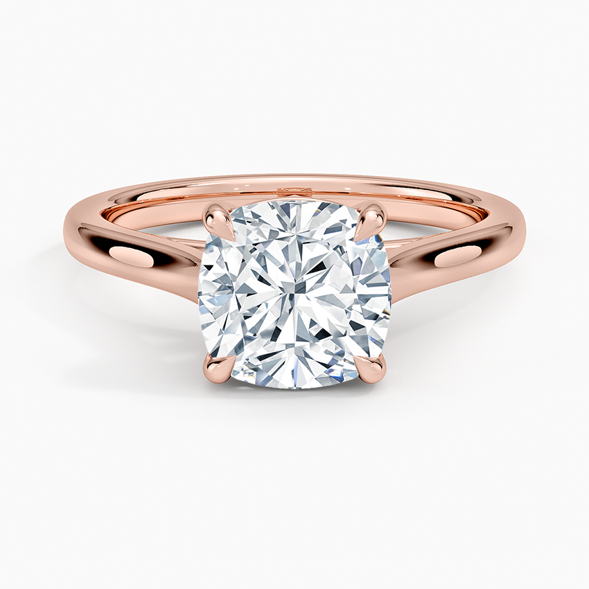 2mm Provence Solitaire Ring - Cushion Cut Center Stone