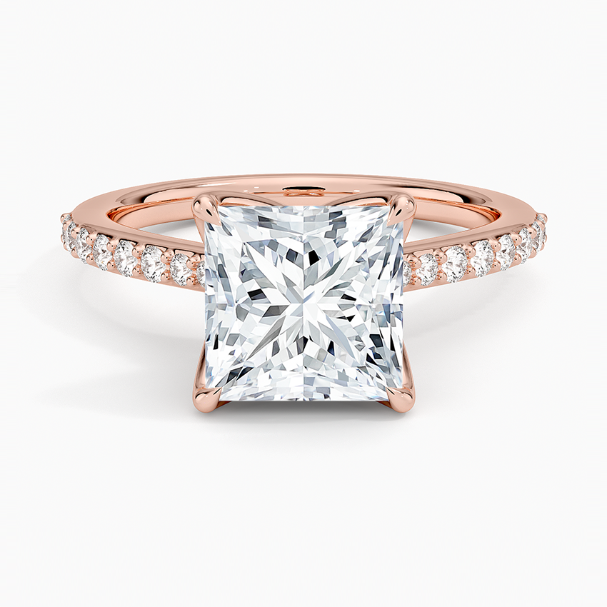 Elodie Cathedral Diamond Ring - Princess Cut Center Stone