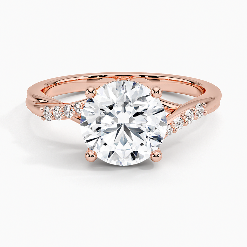 Chamise Hidden Halo Diamond Ring - Round Center Stone