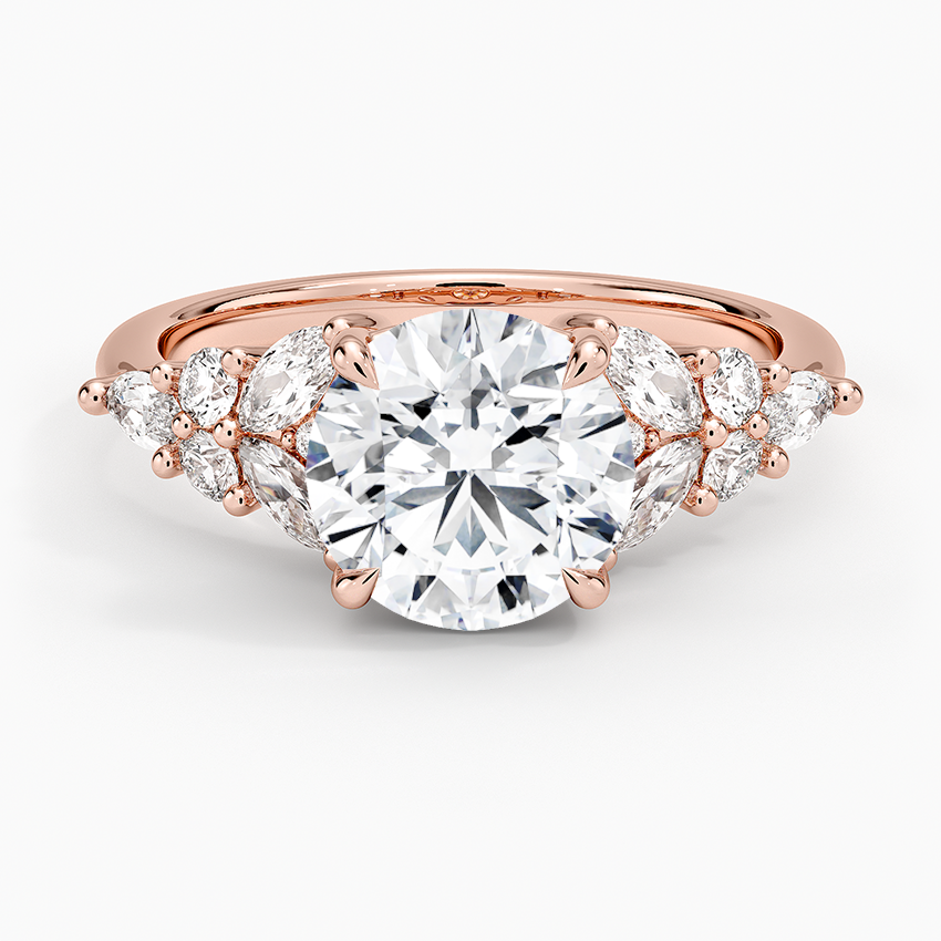 Nadia Taper Diamond Ring - Round Center Stone