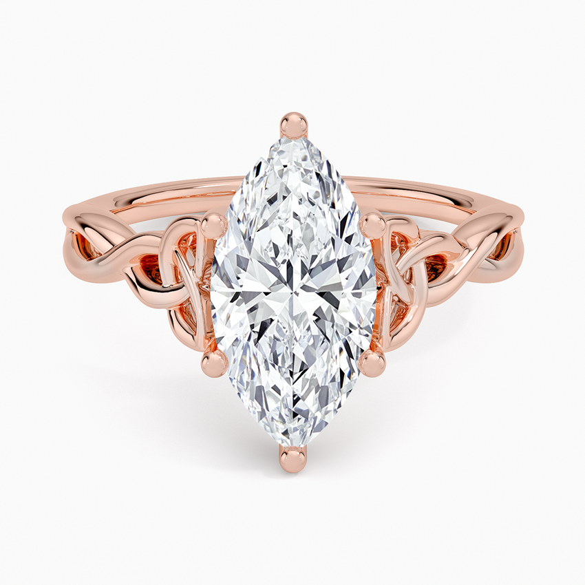 Celtic Love Knot Ring - Marquise Center Stone