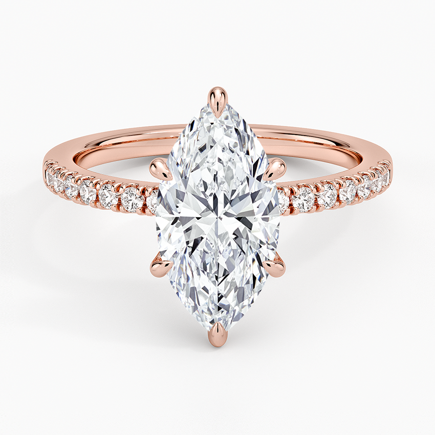 Bliss Six-Prong Diamond Ring (1/6 ct. tw.) - Marquise Center Stone