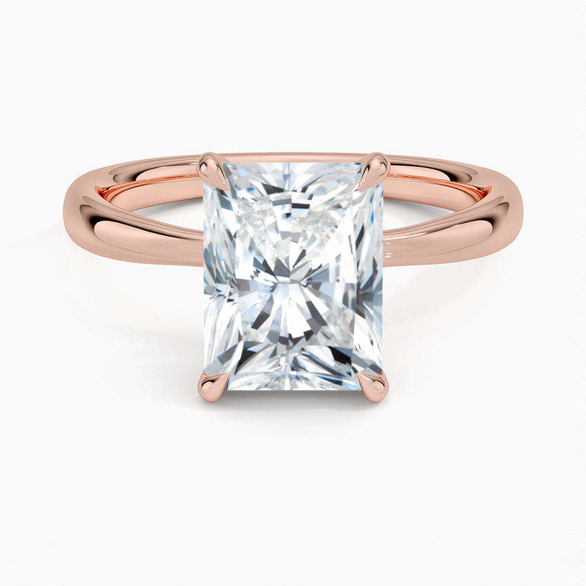 Freesia 2.7mm Solitaire Ring - Radiant Cut Center Stone