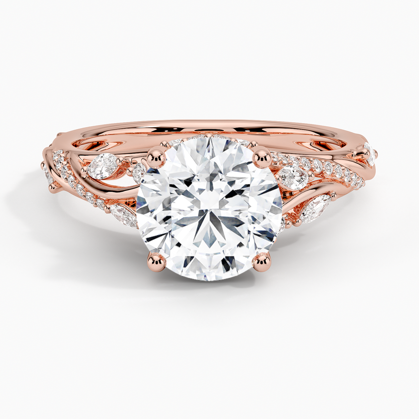Begonia Vine Diamond Ring (1/2 ct. tw.) - Round Center Stone