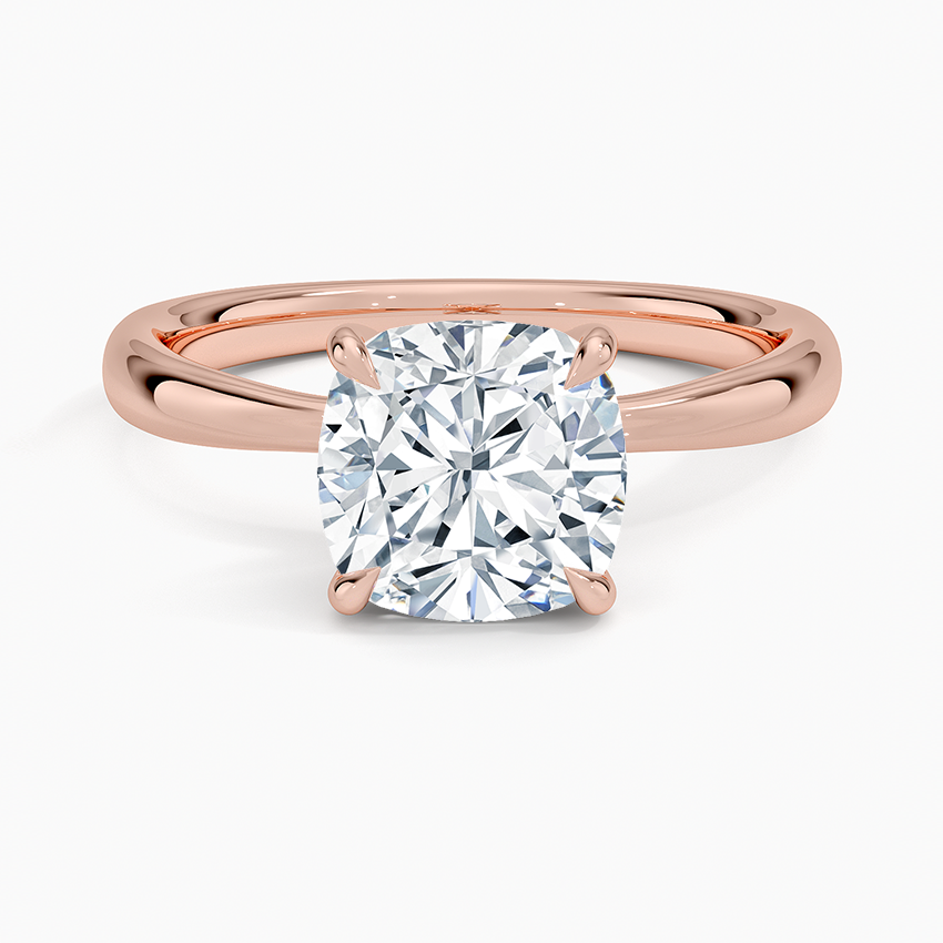 Freesia 2.7mm Solitaire Ring - Cushion Cut Center Stone