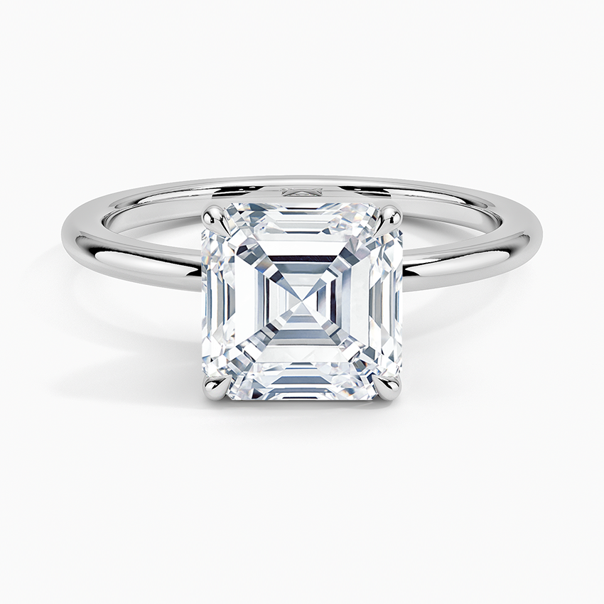 Fairmined 1.5mm Comfort Fit Ring - Asscher Cut Center Stone