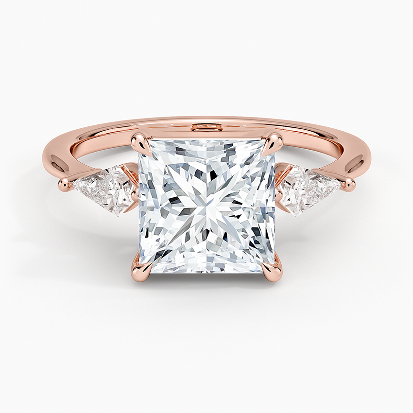 Luxe Cometa Three Stone Diamond Ring (1/3 ct. tw.) - Princess Cut Center Stone