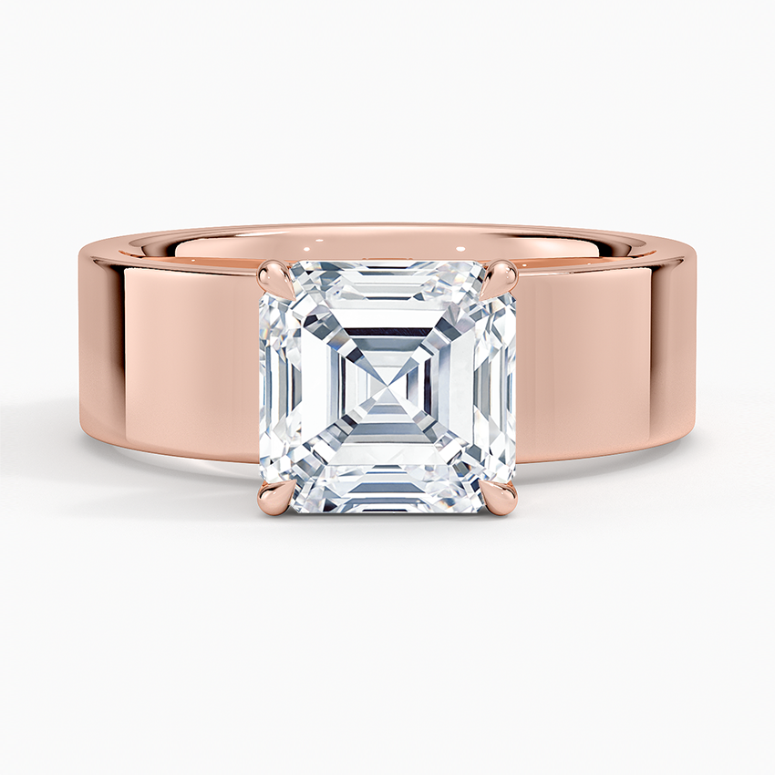 Peyton 6mm Solitaire Ring - Asscher Cut Center Stone