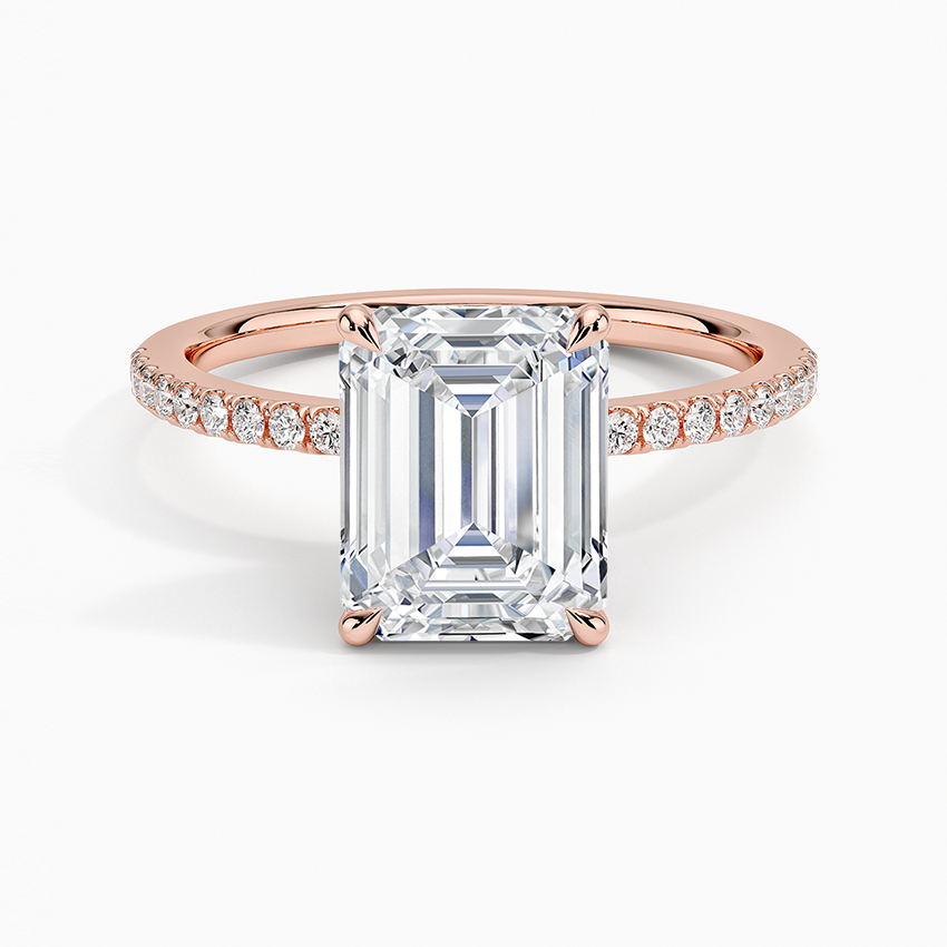 Luxe Petal Diamond Ring - Emerald Cut Center Stone