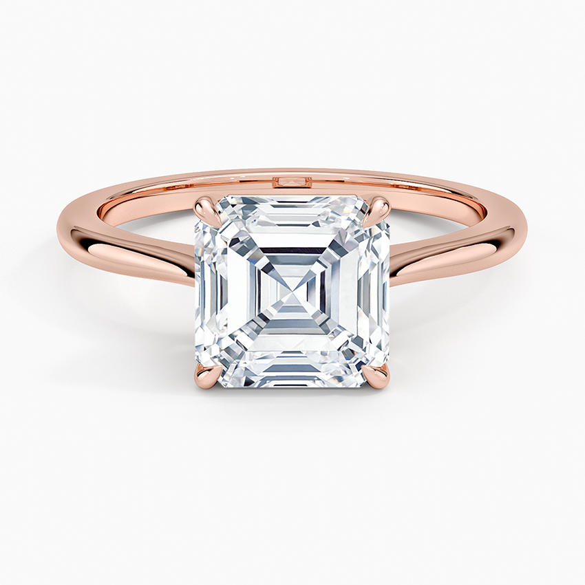 Elle Solitaire Ring - Asscher Cut Center Stone