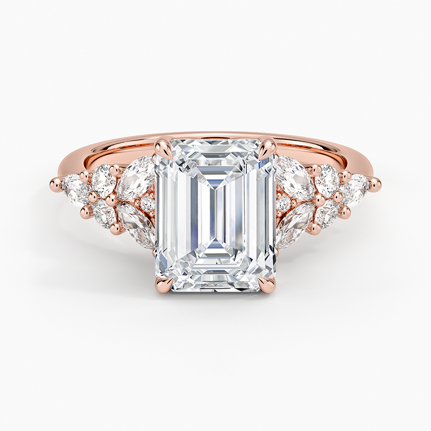 Nadia Taper Diamond Ring - Emerald Cut Center Stone
