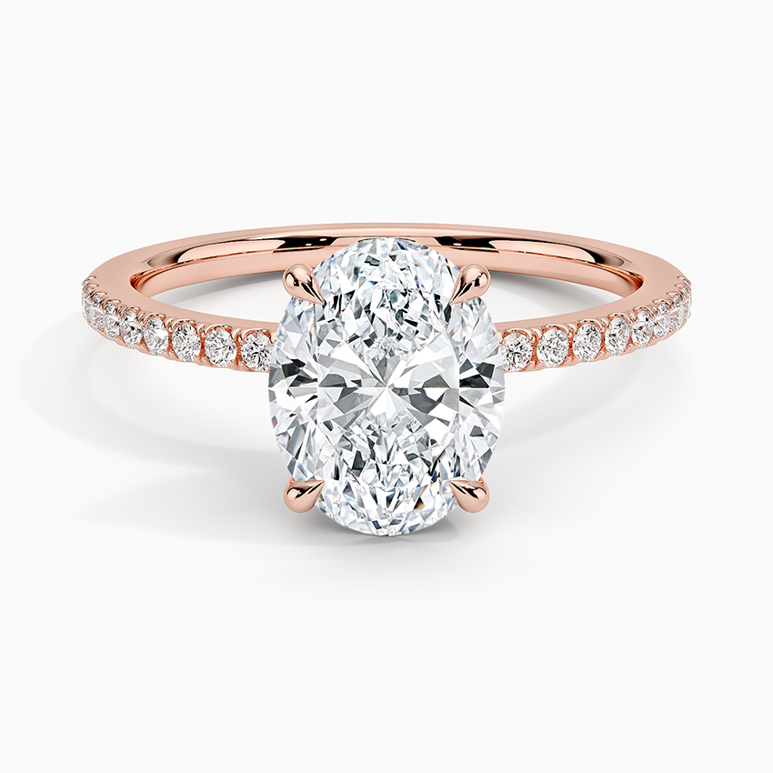 Luxe Petal Diamond Ring - Oval Center Stone