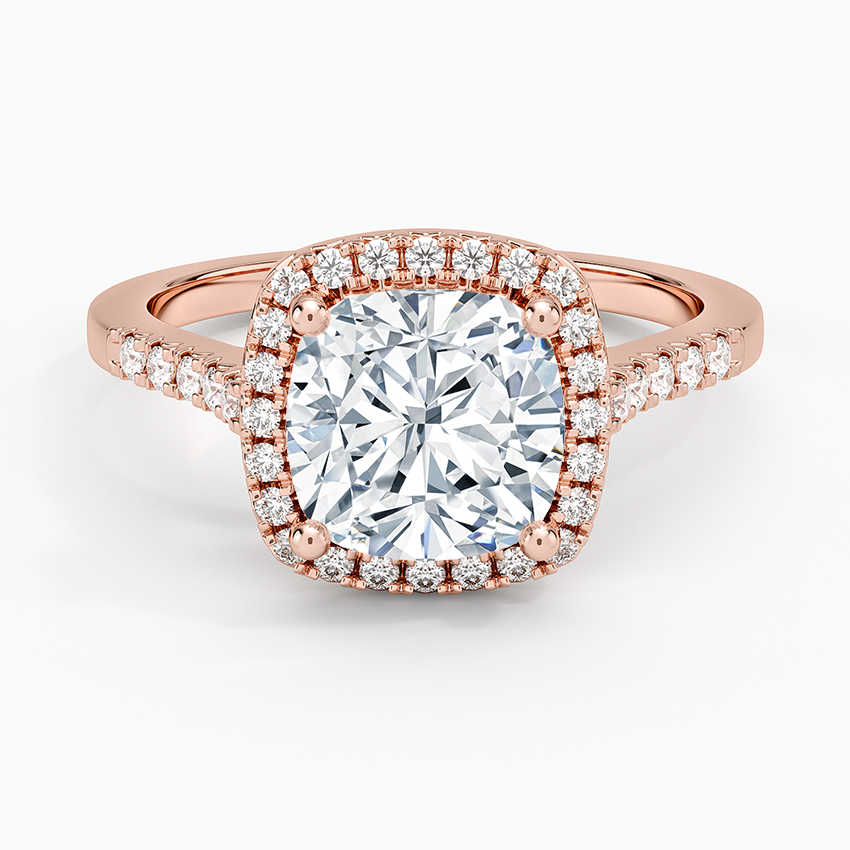 Odessa Halo Diamond Ring (1/5 ct. tw.) - Cushion Cut Center Stone