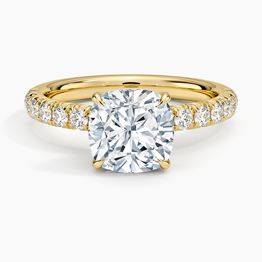 Luxe Amelie Diamond Ring (3/8 ct. tw.) - Cushion Cut Center Stone