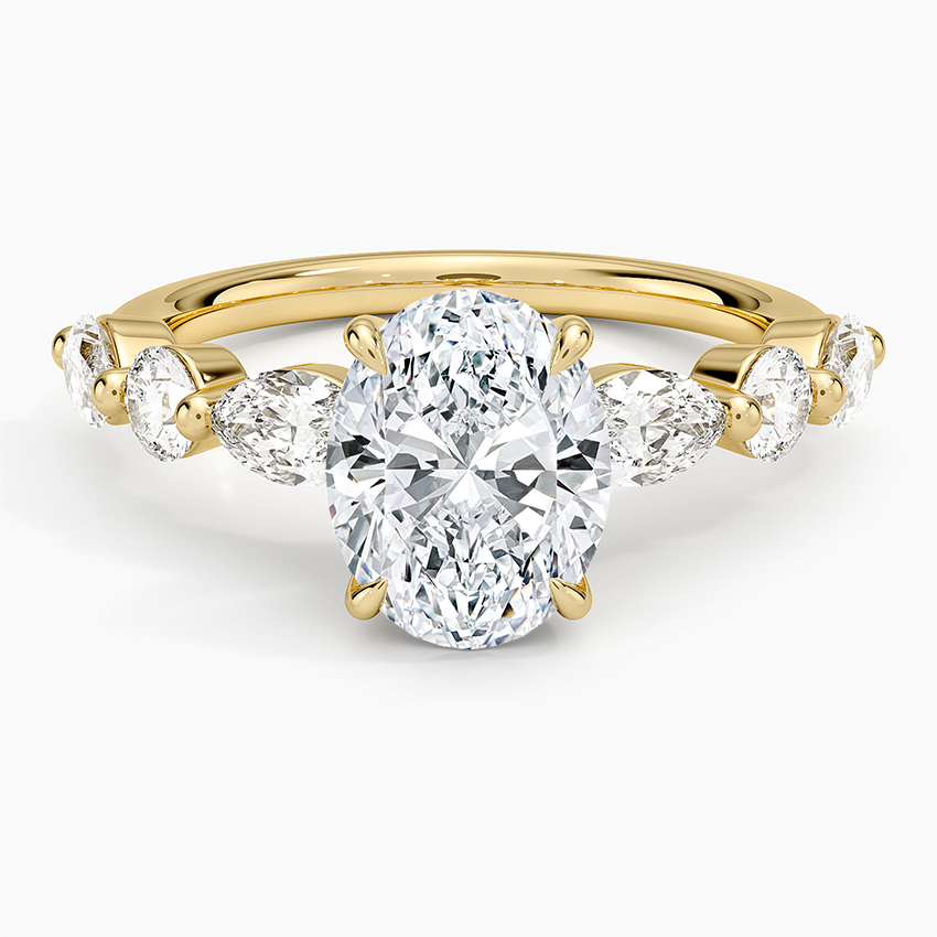 Grand Versailles Diamond Ring - Oval Cut Center Stone
