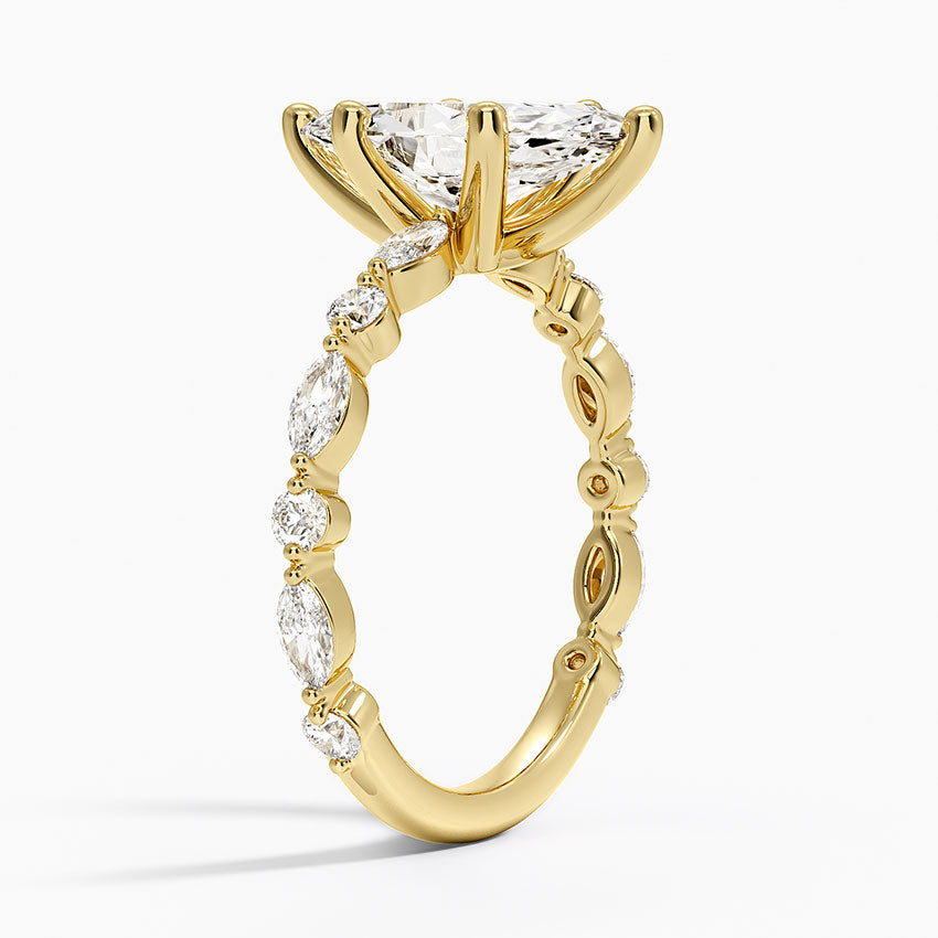 Versailles Three-Quarter Coverage Diamond Ring (1/2 ct. tw.) - Marquise Center Stone