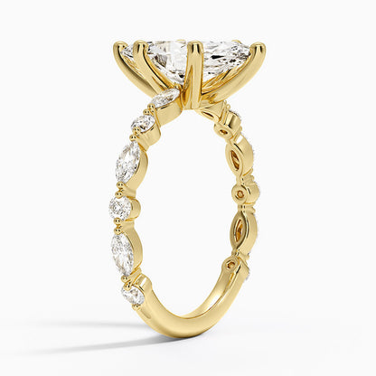 Versailles Three-Quarter Coverage Diamond Ring (1/2 ct. tw.) - Marquise Center Stone