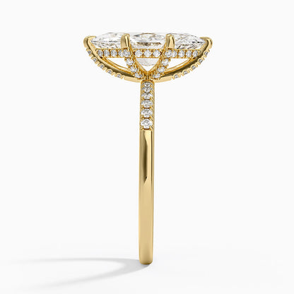 Viviana One-Quarter Coverage Diamond Ring - Marquise Center Stone