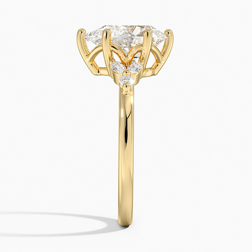 Verbena Diamond Ring - Pear Cut Center Stone